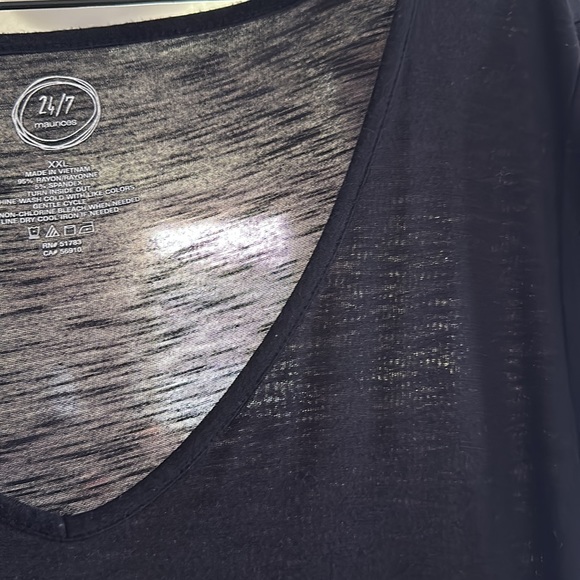 Maurice’s 24/7 Plain Black T-Shirt Size XXL - Picture 3 of 3